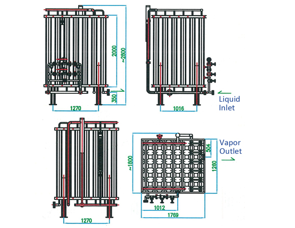 Structural drawing of ambient air heated vaporizer